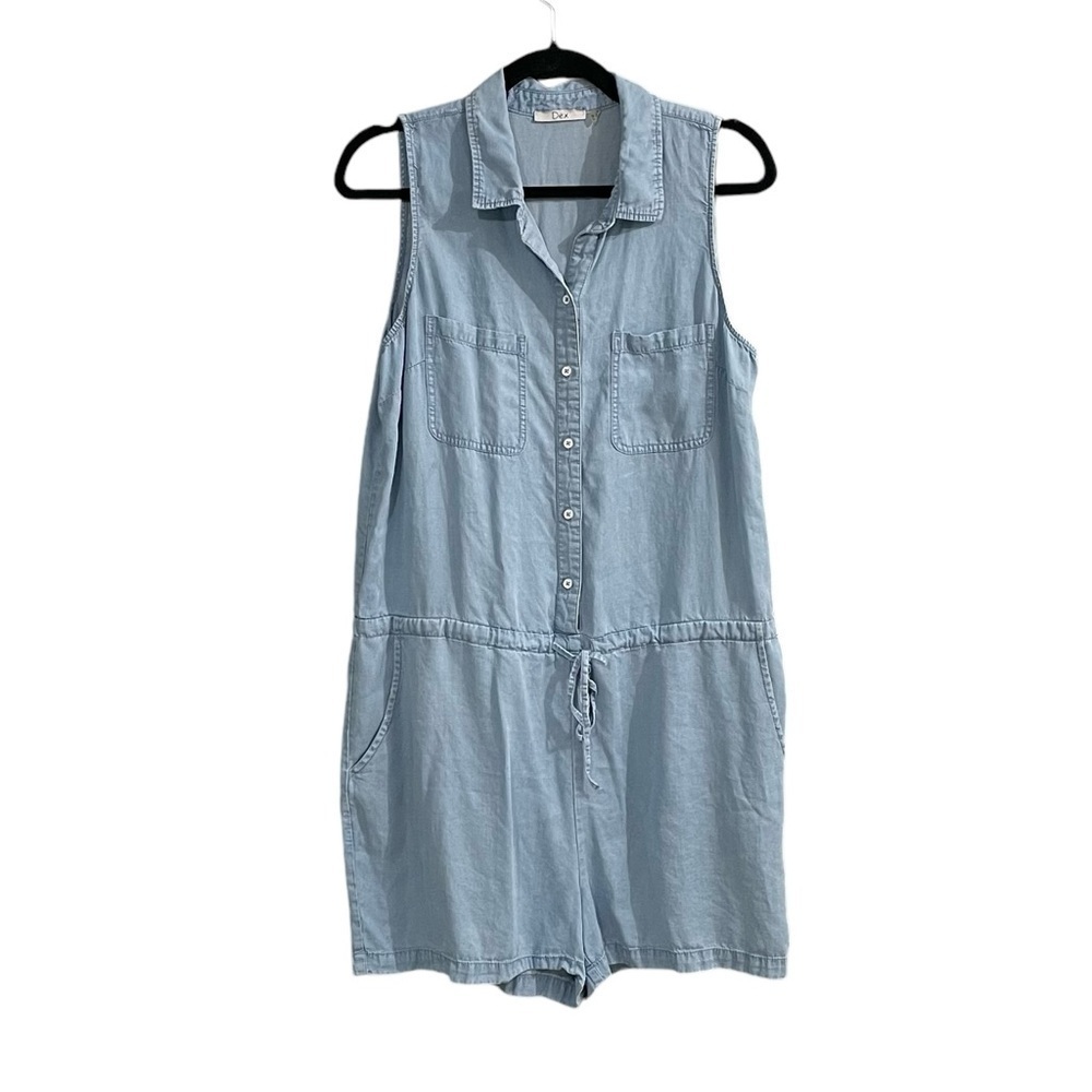 DEX Sleeveless Shorts Romper Blue L